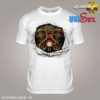 Steampunk Clockwork Robot T-shirt Cyborg Costume Tee Ripped Effect Movie Film Sci-Fi Steam Punk Halloween Vintage Horror Blood White Tshirt by Spicetag steampunk buy now online