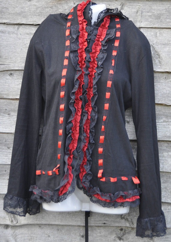 Awesome Bespoke Vintage Goth/Punk/steampunk hand-embellished & Bespoke Unique Jacket by WonkeyDonkeyBazaar steampunk buy now online