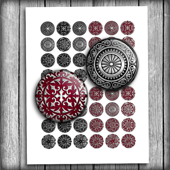 Digital Collage Sheet Steampunk Ornaments Printable Images for Earrings, Jewelry Making 20mm 18mm 16mm 14mm 12mm Instant Download by MobyCatGraphics steampunk buy now online