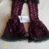 Pair of long gloves Gothic fingerless Victorian, for women, lacing corset, lace and taffeta and mesh by Fee2mains steampunk buy now online