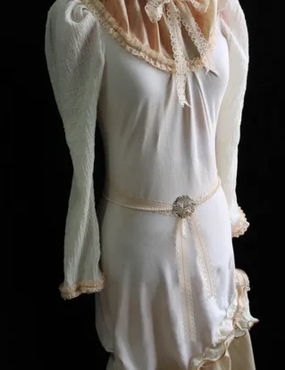 Victorian Steampunk Dress (Rustic Steam Woodland in Cotton & Cruelty-free Wild Silk) Custom Size by VentriloquistCourt steampunk buy now online