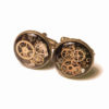 As Seen at GBK's 2015 MTV Movie Awards Gunmetal Brass Silver Rose Gold Steampunk Cufflinks w/ real recycled watch Groomsmen Groom Father by JewelryFX steampunk buy now online