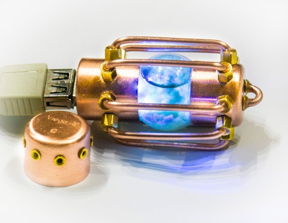 Flash drive 32 GB USB 3.0 steampunk glow in dark by IngMet steampunk buy now online
