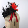 Ship Headpiece Marie Antoinette red black Headdress Fascinator Steampunk Gothic Victorian by KopfTraeume steampunk buy now online