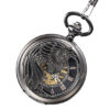 1pcs/ 45mm ,Retro Steampunk Mechanical Black Phoenix Hollow pocket watch Necklace Chain Necklace Pendant,craft supply BM-75 by JewelryCatMaterial steampunk buy now online