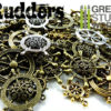 Set 85gr. - RUDDER HELM Beads Mix - 20-28 units - sizes 1.5-4cm - Sea Wheels Steampunk set by GreenStuffWorld steampunk buy now online