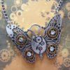 Steampunk Silver Tone Cog And Gear Butterfly Necklace. by LandAWestDesign steampunk buy now online