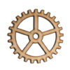 Plywood SteamPunk Gears, Craft Gears, Wood Gears, Laser Cut - 1qty - 4 Inch (10.16cm) - BASIC Design- by YourSteampunk steampunk buy now online