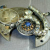 Upcycled OOAK Steampunk watchworks rhinestone dime necklace by whimsandbrims steampunk buy now online
