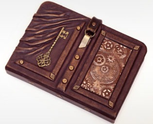 Leather journal,travel leather notebook, travel journal, steampunk,journal with lock by AVworkshop steampunk buy now online