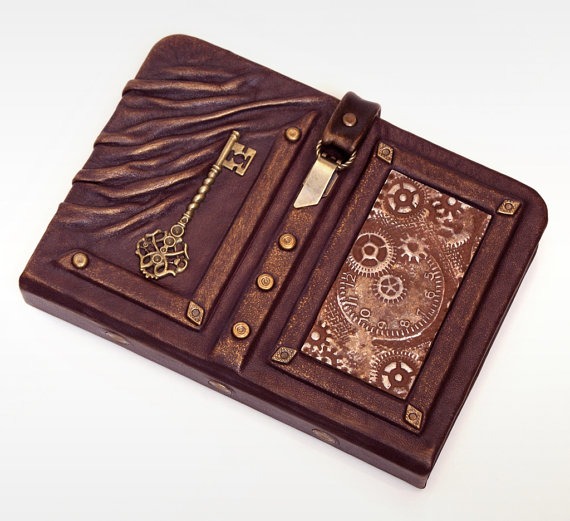 Leather journal,travel leather notebook, travel journal, steampunk,journal with lock by AVworkshop steampunk buy now online