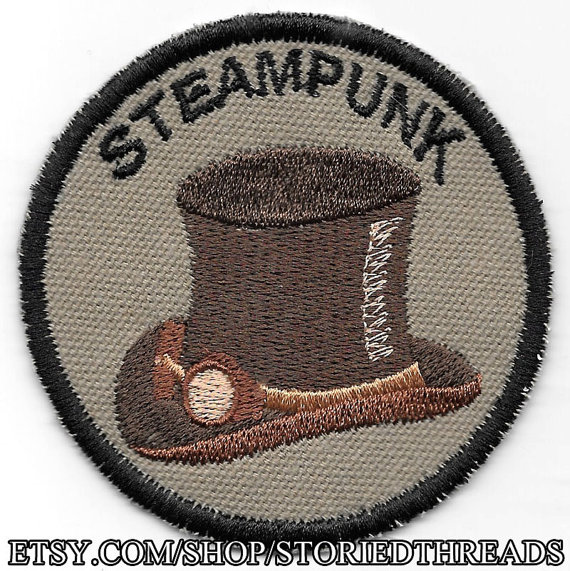Steampunk Geek Merit Badge Patch by StoriedThreads steampunk buy now online