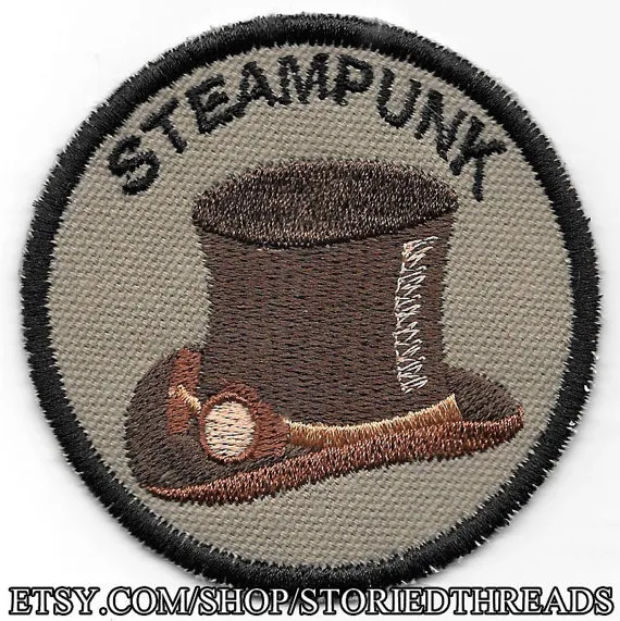 Steampunk Geek Merit Badge Patch by StoriedThreads steampunk buy now online