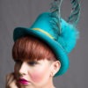 Top Hat Luxe Millinery Steampunk Women Turquoise English Millinery Menswear by perhapsTurquoise steampunk buy now online