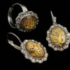 set of a ring and earrings steampunk art jewelry watch movement nice gift by WinTouchStuff steampunk buy now online