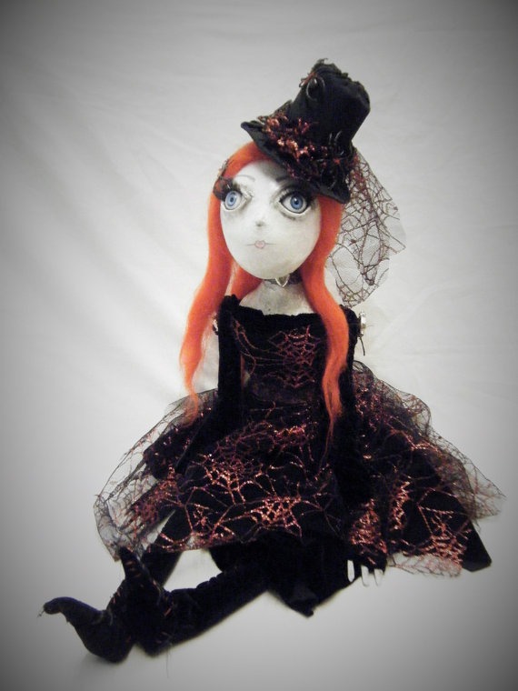 Spider Hand Made Ooak Art Doll Gothic - Steampunk - Victorian by SpookyButCute steampunk buy now online
