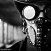 Leather Respirator Style Mask with Mesh Inserts by JacklynHyde steampunk buy now online