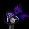 Lavender Purple and Black Lace Peacock Steampunk Medium Mini Top Hat Fascinator, Alice in Wonderland, Mad Hatter Tea Party, Derby Hat by TheWeeHatter steampunk buy now online
