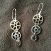 Steampunk Gears Silvertone Dangle Earrings by thecurioddityshop steampunk buy now online