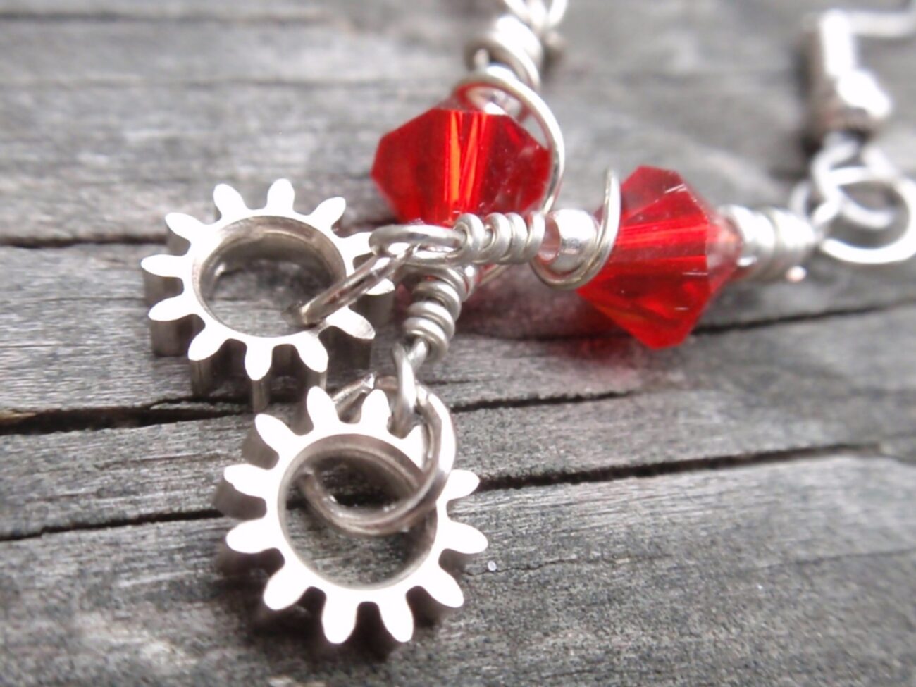 Gear earrings Crystal Gear ... steampunk tiny open Stainless gear earrings steampunk buy now online