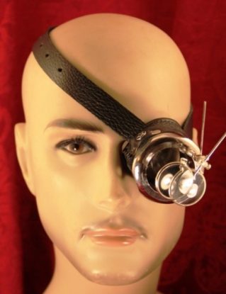 steampunk MONOCLE black and silver with MAGNIFIERS steampunk buy now online