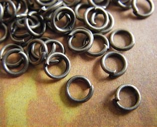 100 - Antique Bronze Finish - Jumprings - 4mm (ABJR4mm) steampunk buy now online