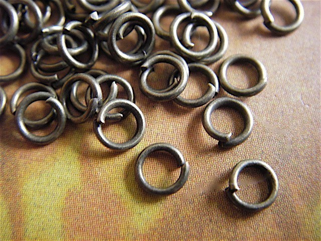 100 - Antique Bronze Finish - Jumprings - 4mm (ABJR4mm) steampunk buy now online