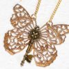 Gateway to the Ancient Myth Steampunk Necklace - Butterfly Key Steampunk Necklace (Anniversary Wedding Gift For Her) steampunk buy now online