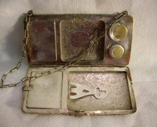 Chased Metal Compartmented Purse/Wallet steampunk buy now online