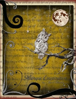 Manque d' insperation owl in tree 8x10 Digital illustration steampunk buy now online