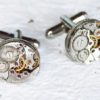 Wedding Gift Men Steampunk Cufflinks - Pinstripe Watch Movement Men Steampunk Cufflinks / Cuff links - Men Wedding Gift for Him steampunk buy now online