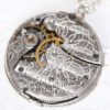 Steampunk Necklace - High End Spectacular Lotus GUILLOCHE ETCHED WALTHAM Antique Pocket Watch Movement Men Steampunk Necklace Wedding Gift steampunk buy now online