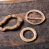 SALE...25% off... Set of 3 Vintage brass rings, belt buckles, primitive finding steampunk buy now online