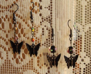Victorian Butterfly Earrings - Rustic Gothic Earrings, Haunted Rural Dark Midwest Steampunk steampunk buy now online