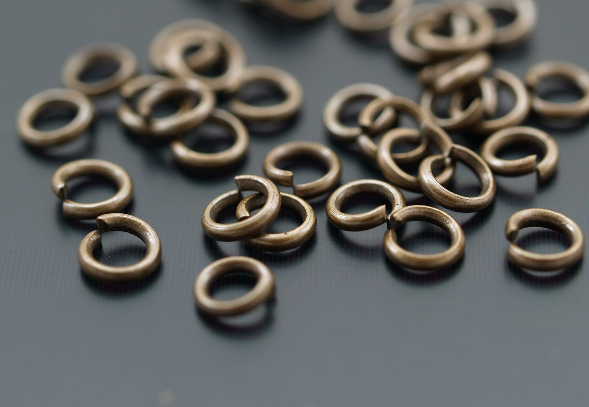 100 Pcs 0.80 x 5 mm Antique Brass Round Jump Ring Connectors Findings steampunk buy now online