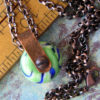 Steampunk Metal and Lampwork Bead Necklace on Antiqued Copper Rollo Chain steampunk buy now online