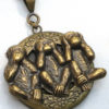Steampunk - SPEAK SEE HEAR No Evil Locket Necklace - Antique Brass Pendant - Neo Victorian - By GlazedBlackCherry steampunk buy now online