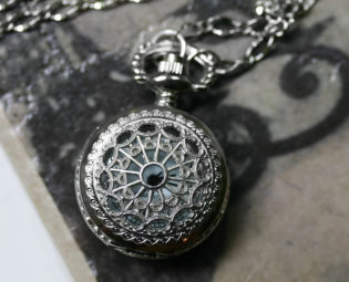 Steampunk Pocket Watch Necklace - Silver Mini-Maritime steampunk buy now online