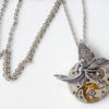 Steampunk Necklace, Vintage Pocket Watch with Butterfly and crystals steampunk buy now online