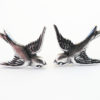 Steampunk Sparrow Earrings- Sterling Silver Ox Finish- Surgical Steel or Titanium Post Earrings steampunk buy now online