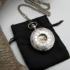 Pocket Watch Silver Engraved Roman, Mechanical Pocket Watch includes Watch Chain - Groomsmen Gift - Men - Steampunk - Watch - Item MPW155 steampunk buy now online
