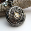 Black Art Deco Mechanical Pocket Watch with Pocket Watch Chain - (charms listed separately) - Men - Watch - Item MPW704 steampunk buy now online