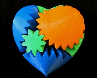 Geek Love 3D Printed Mechanical Gear Heart Toy steampunk buy now online