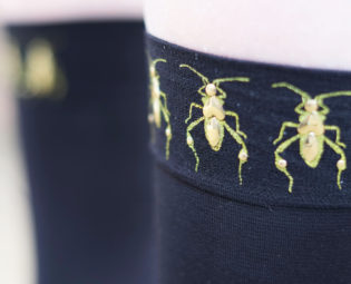 Ankle or Knee high embellished SOCKS studded and printed gold beetle socks steampunk buy now online