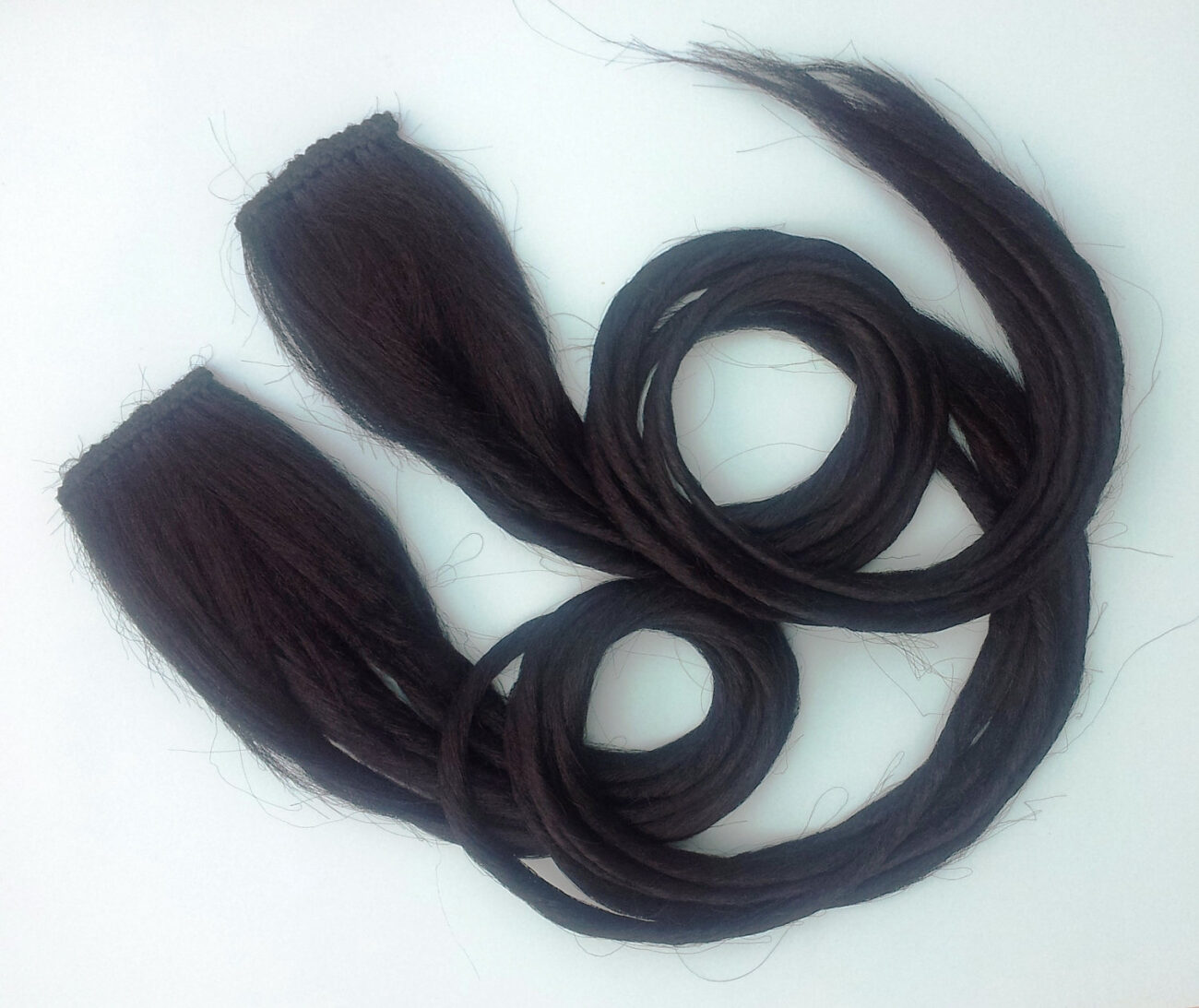 Hand Wefted Clip in Dread Hair Extension x 1 Jet Black 18 - 21 inches Made To Order steampunk buy now online