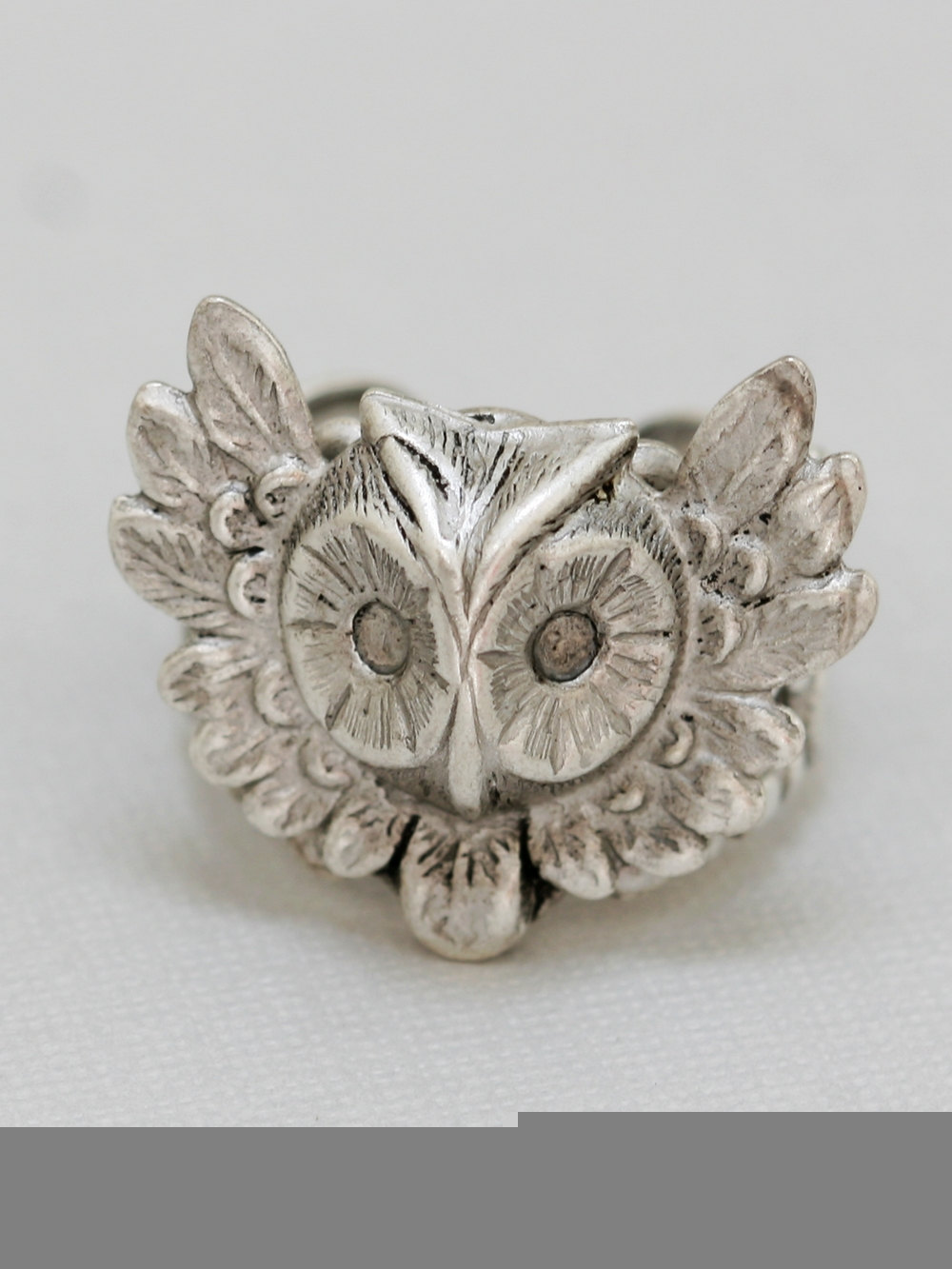 Steampunk Owl Ring, Silver Ring, Adjustable Metal Band, Vintage Inspired Ring steampunk buy now online