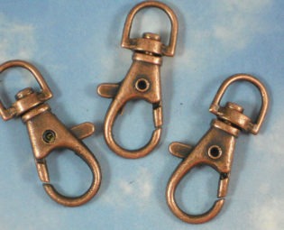 BuLK 20 Large Swivel Lobster Claw Clasps Copper Tone 38mm Badge Clips (P1025 -20) steampunk buy now online