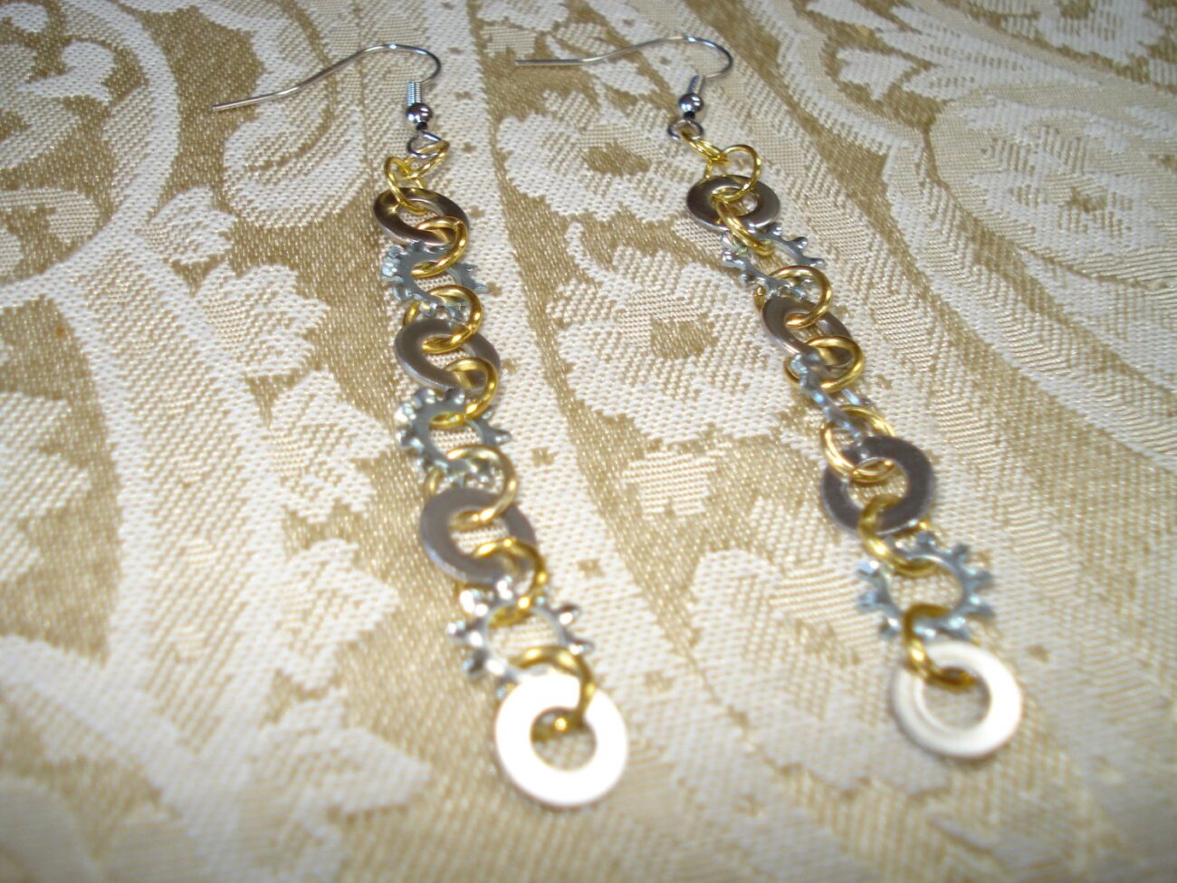 Steampunk style Lock Washer and Smoothe Washer Dangle Earrings steampunk buy now online
