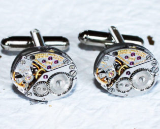 LONGINES Men Steampunk Cufflinks - Luxury Swiss Silver Vintage Watch Movement Steampunk Cufflinks / Watch Cuff Links - Wedding Gift for Him steampunk buy now online