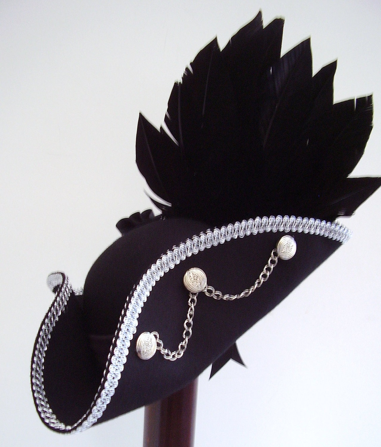 Tricorn Hat steampunk Sea Lord Nephan Steampunk Silver trim steampunk buy now online